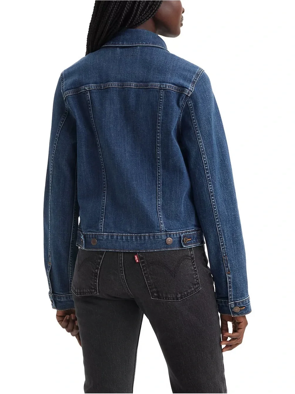 Levi's Women’s Dark Blue Wash Denim Trucker Jean Jacket